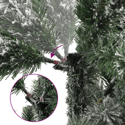 Sapin De Noël Artificiel À Charnières Avec Neige Floquée