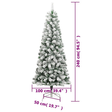 Sapin De Noël Artificiel À Charnières Avec Neige Floquée