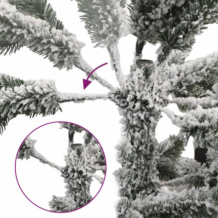 Sapin De Noël Artificiel À Charnières Avec Neige Floquée