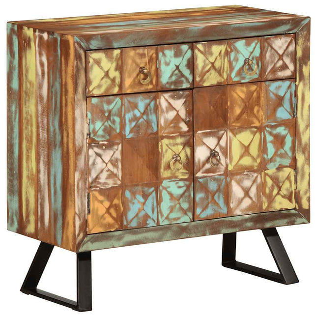 Armoire Latérale 70X35X75 Cm Bois De Récupération Solide