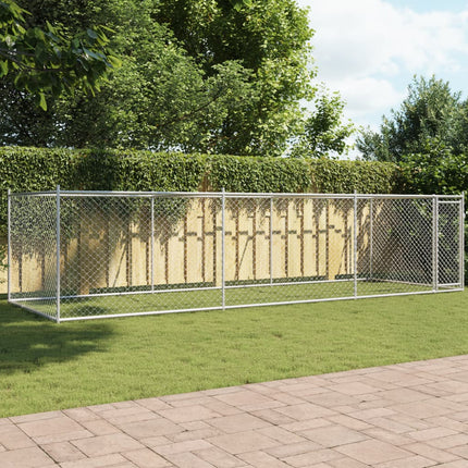 Cage Pour Chien Avec Porte Gris 2X2X1,5 M Acier Galvanisé