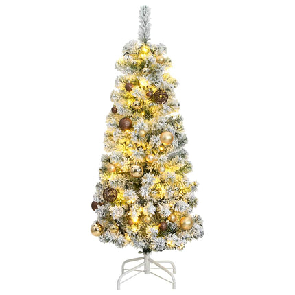 Sapin De Noël Artificiel À Charnières Avec Neige Floquée