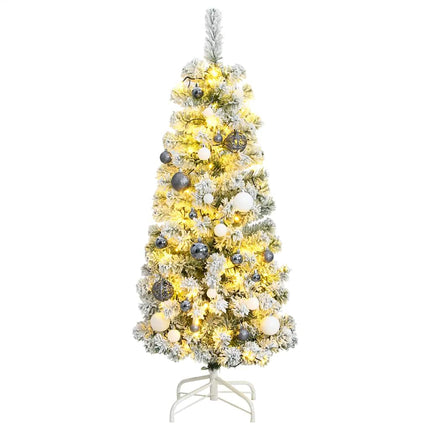 Sapin De Noël Artificiel À Charnières Avec Neige Floquée