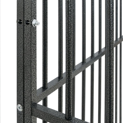 Cage Pour Chien Avec Roues Noir Gris Acier Galvanisé