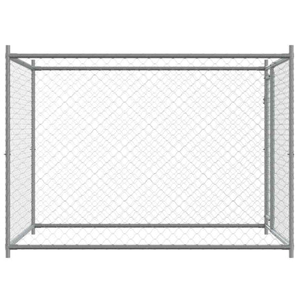 Cage Pour Chien Avec Porte Gris 2X2X1,5 M Acier Galvanisé