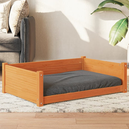 Lit Pour Chien 75,5X55,5X28 Cm Bois Massif De Pin