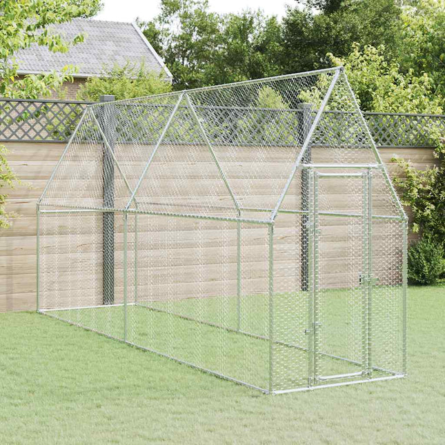 Cage Pour Poules Argenté Acier Galvanisé