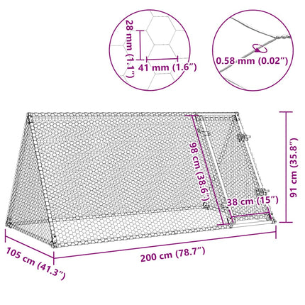 Cage Pour Poules Argenté Acier Galvanisé