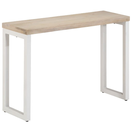 Table Console 120X35X76 Cm Bois De Manguier Solide Et Acier