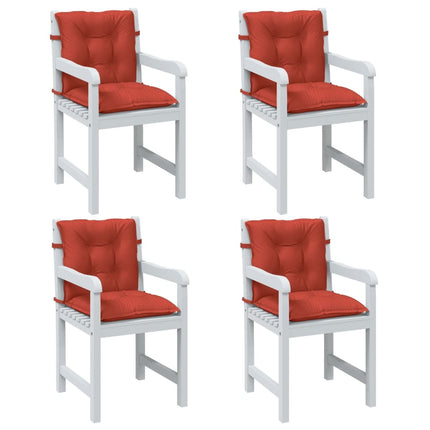 Coussins De Chaise Dossier Bas Lot De 6 Rouge Bordeaux Mélangé