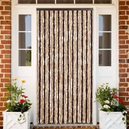 Moustiquaire Chenille Beige Et Marron Clair