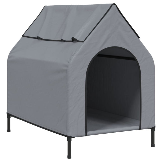 Niche Pour Chien Gris Clair Tissu Oxford Et Acier