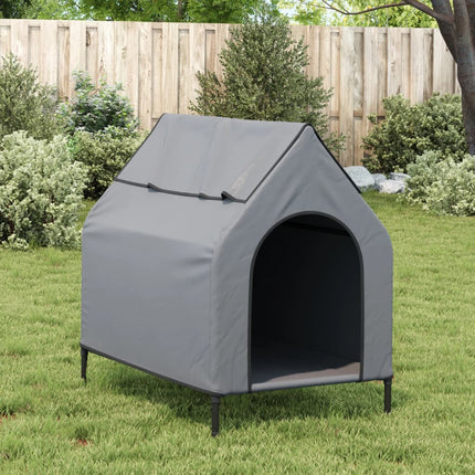 Niche Pour Chien Gris Clair Tissu Oxford Et Acier