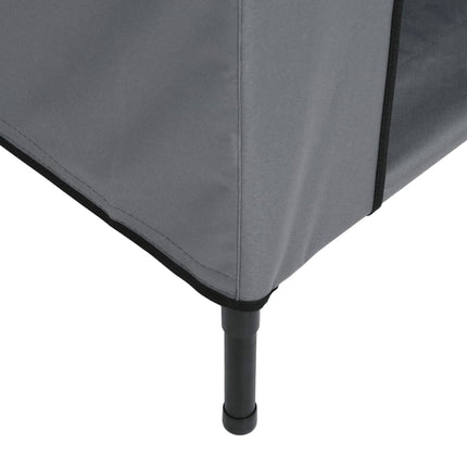 Niche Pour Chien Gris Clair Tissu Oxford Et Acier