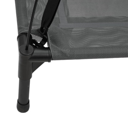 Lit Pour Chien Avec Auvent Anthracite Tissu Oxford Et Acier
