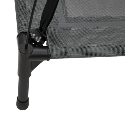 Lit Pour Chien Avec Auvent Anthracite Tissu Oxford Et Acier