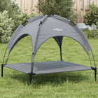 Lit Pour Chien Avec Auvent Anthracite Tissu Oxford Et Acier