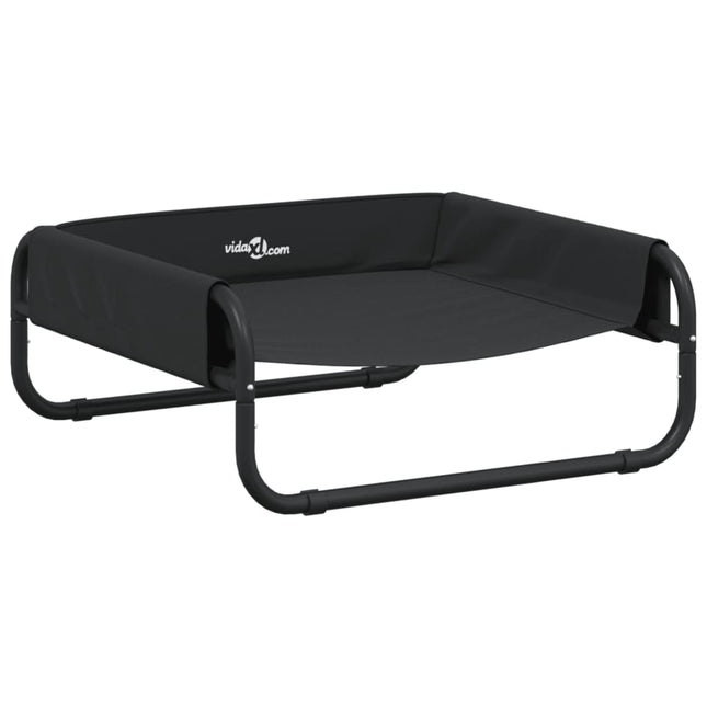 Lit Surélevé Pour Chien Anthracite Tissu Oxford Et Acier