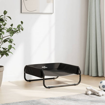 Lit Surélevé Pour Chien Anthracite Tissu Oxford Et Acier