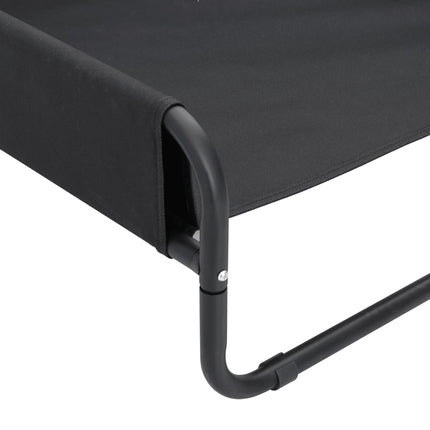 Lit Surélevé Pour Chien Anthracite Tissu Oxford Et Acier