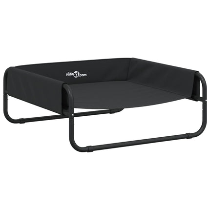 Lit Surélevé Pour Chien Anthracite Tissu Oxford Et Acier