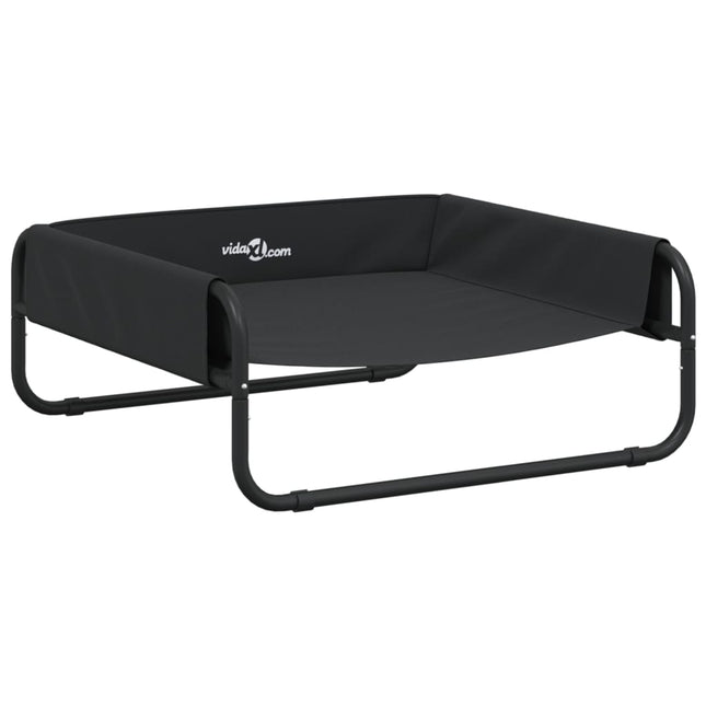 Lit Surélevé Pour Chien Anthracite Tissu Oxford Et Acier