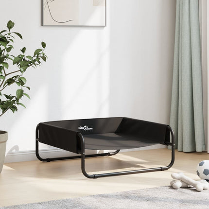 Lit Surélevé Pour Chien Anthracite Tissu Oxford Et Acier