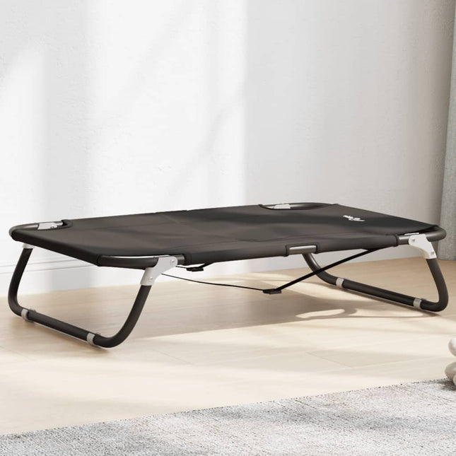 Lit Pour Chien Pliable Anthracite Tissu Oxford Et Acier