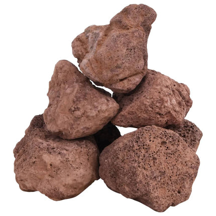 Roches Volcaniques 10 Kg Rouge 10-30 Cm