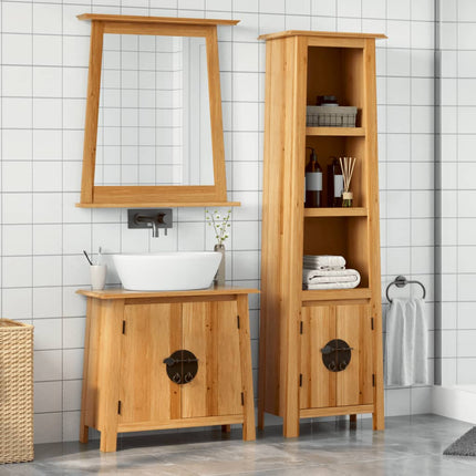 Ensemble De Salle De Bains 5 Pcs Pinède Solide