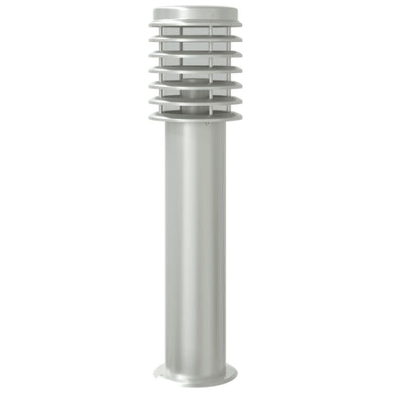 Lampadaires D'extérieur 3 Pcs É 60 Cm Acier Inoxydable Argent