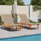 Taupe / 2x Chaise longue / 1