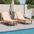 Crème / 2x Chaise longue   table / 1