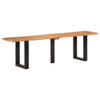 Marron et noir / Bois d'acacia massif / 160 cm