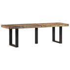 Marron et noir / bois de récupération massif / 160 cm