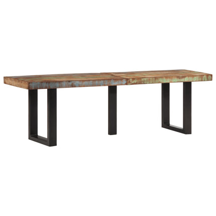 Banc Au Bord Naturel Du Bois Bois D'acacia Solide Acier