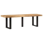 Marron et noir / Bois de manguier brut massif / 160 cm