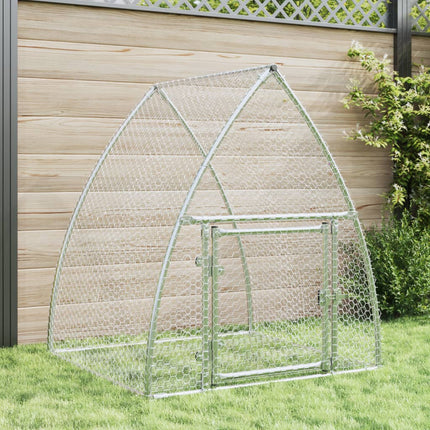 Clapier Argenté 300X105X120 Cm Acier Galvanisé