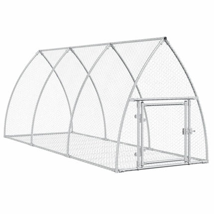 Clapier Argenté 300X105X120 Cm Acier Galvanisé