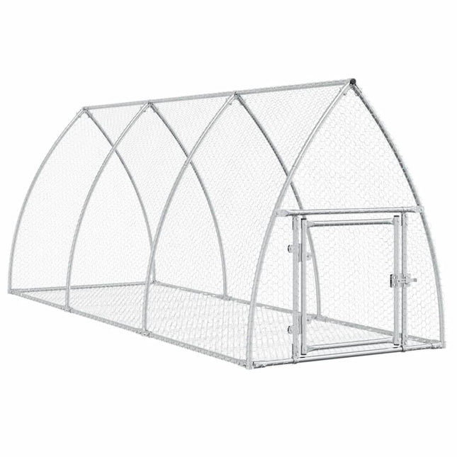 Clapier Argenté 300X105X120 Cm Acier Galvanisé