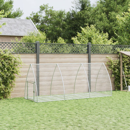Clapier Argenté 300X105X120 Cm Acier Galvanisé