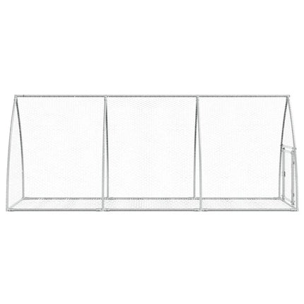 Clapier Argenté 300X105X120 Cm Acier Galvanisé