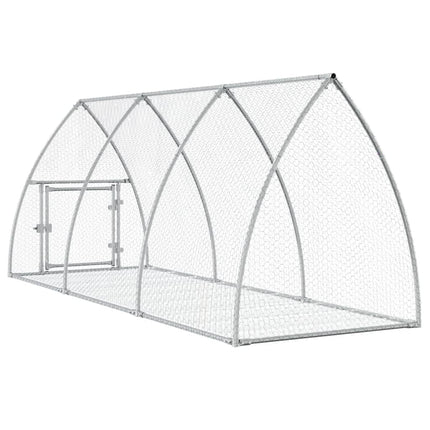 Clapier Argenté 300X105X120 Cm Acier Galvanisé