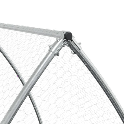 Clapier Argenté 300X105X120 Cm Acier Galvanisé