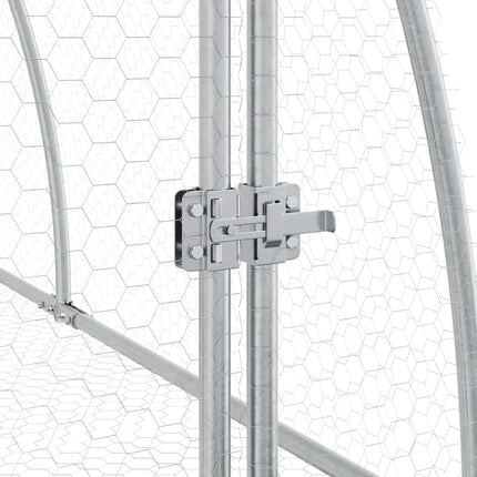 Clapier Argenté 300X105X120 Cm Acier Galvanisé