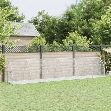 Clapier Argenté 300X105X120 Cm Acier Galvanisé