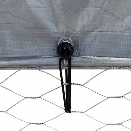 Cage Pour Chiens Avec Toit Et Porte Argenté Acier Galvanisé