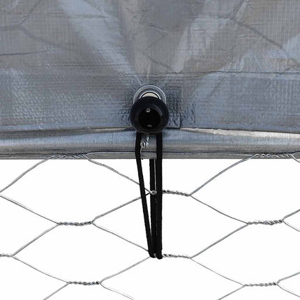 Cage À Poules Avec Toit Et Porte Argenté Acier Galvanisé