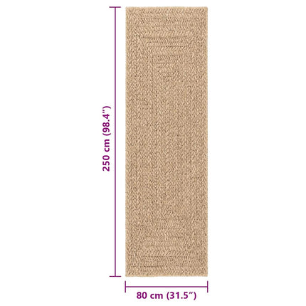 Tapis Zizur Aspect De Jute Intérieur Extérieur Beige