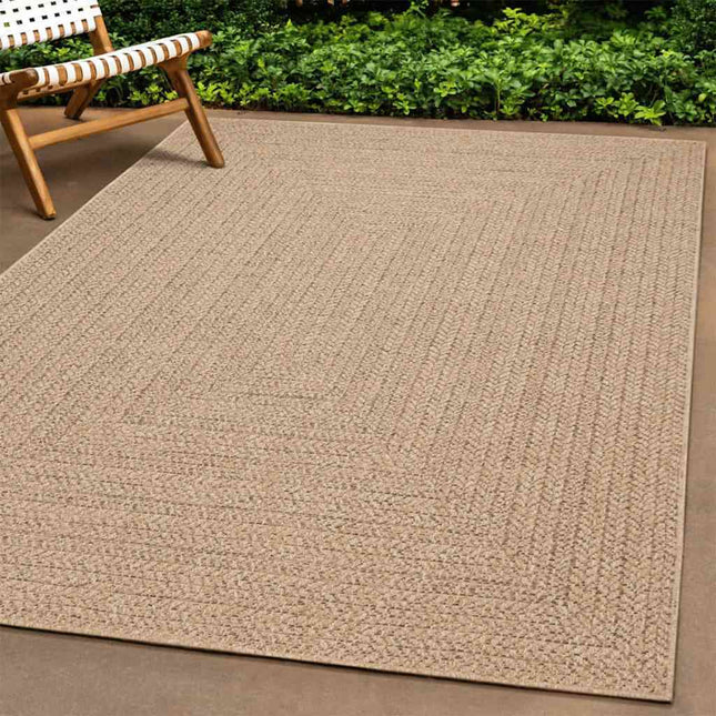 Tapis Zizur Aspect De Jute Intérieur Extérieur Beige